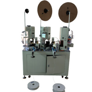 three heads auto cutting stripping terminal crimping machine