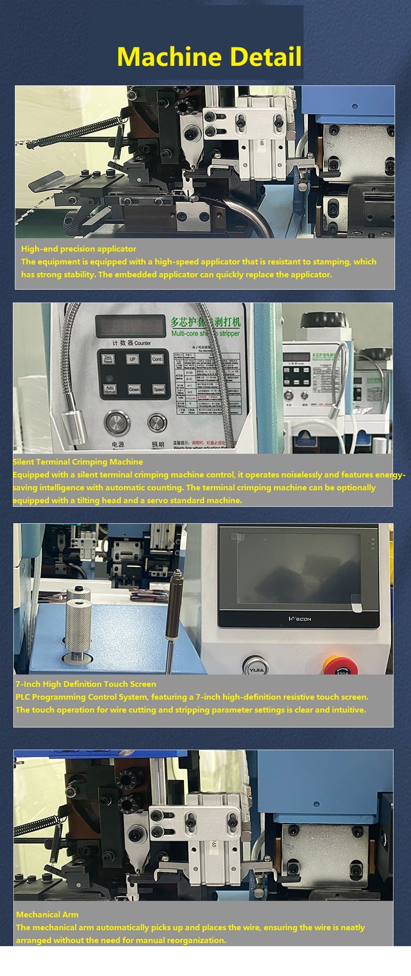 Semi-automatic Servo Wire Stripping & Crimping Machine