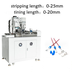 Terminal Crimping Machine with Wire Seal Insertion and Twisting Dip Tining
