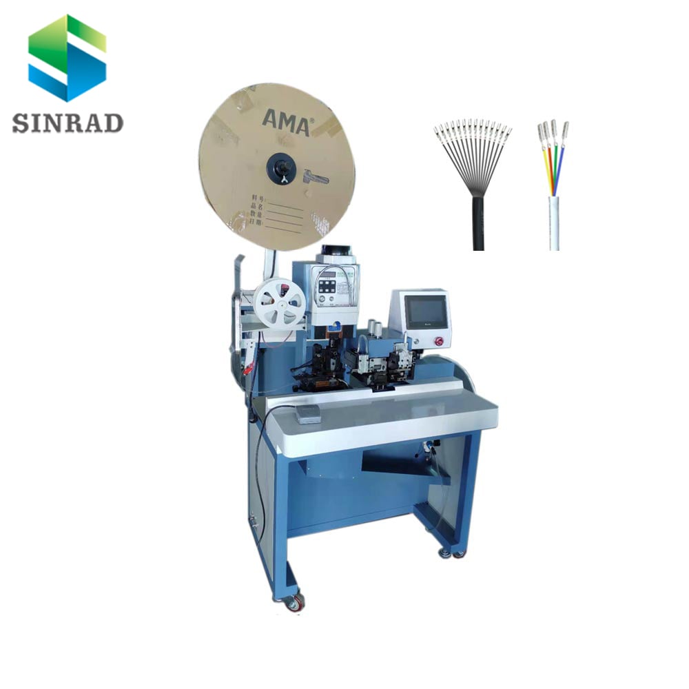 High Precision Multi-Core Cable Stripping Crimping Machine Equipment for Sheathed Cable Inner Wires Terminal Press Manufacturing
