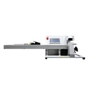 wire harness tape wrapping machine with pull arm