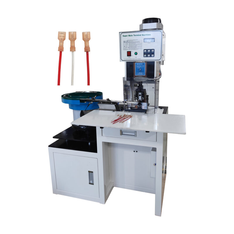 Auto Feed Nylon Insulated Female Spade Terminal Crimping Machine