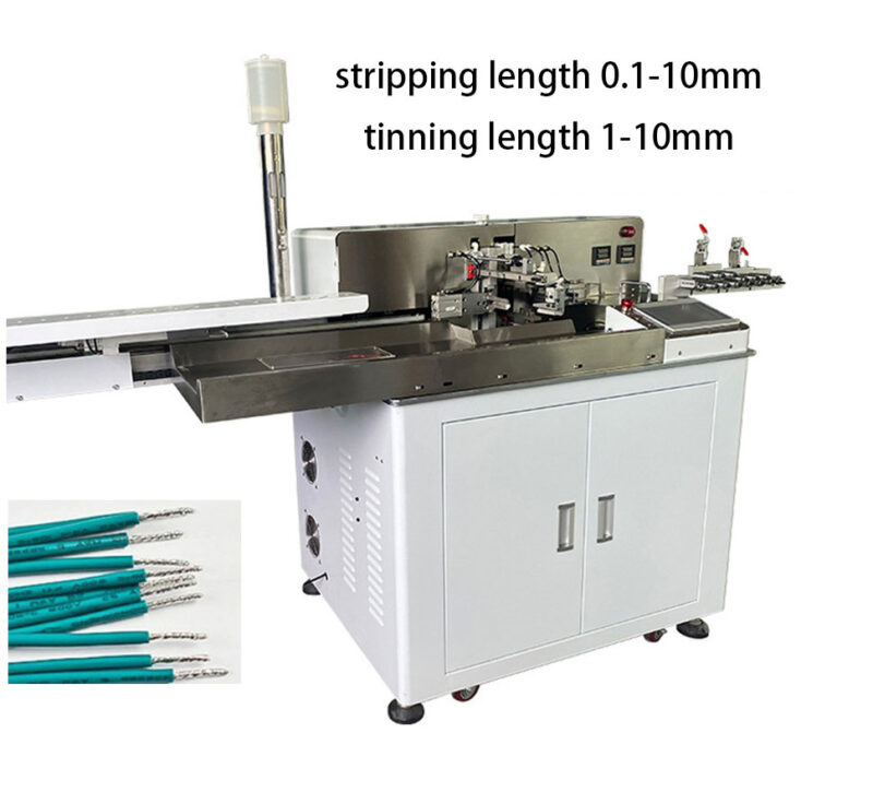 dual end cutting stripping and tinning machine