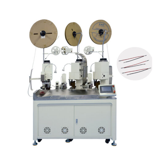 Two Wire Three End Cutting Stripping Terminal Crimping Machine
