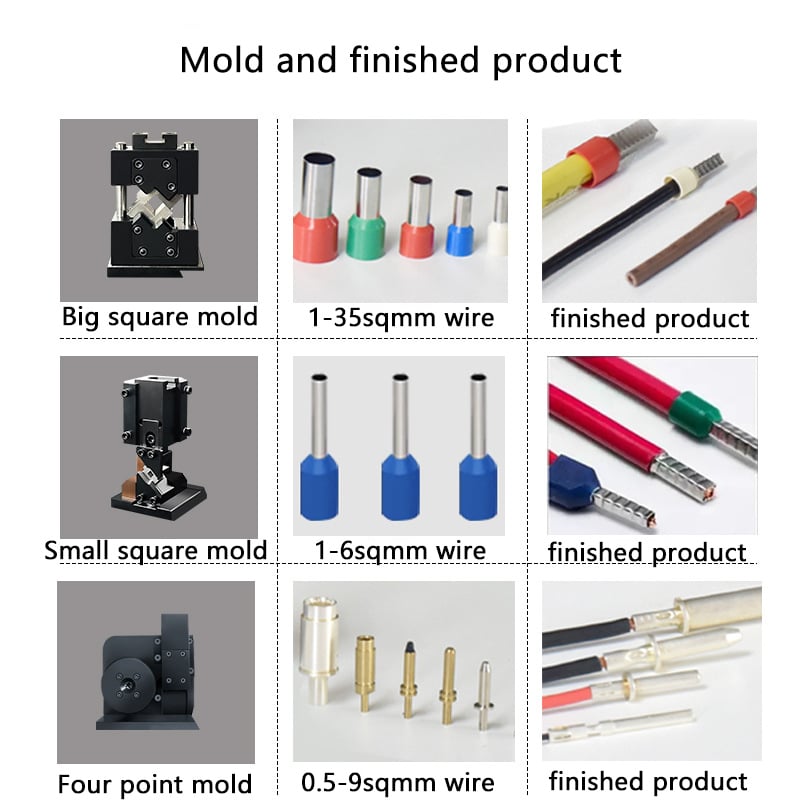 Four Point Crimping Applicator for 0.5-9mm2 Terminal Crimping Molds Crimping Die