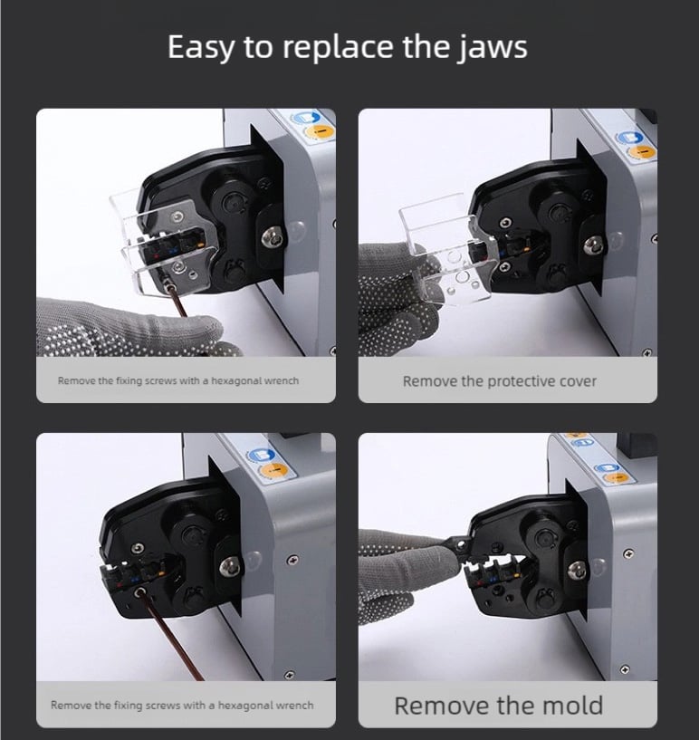 Air Powered Wire Terminal Pneumatic Crimper Crimping From 6 to 70mm²