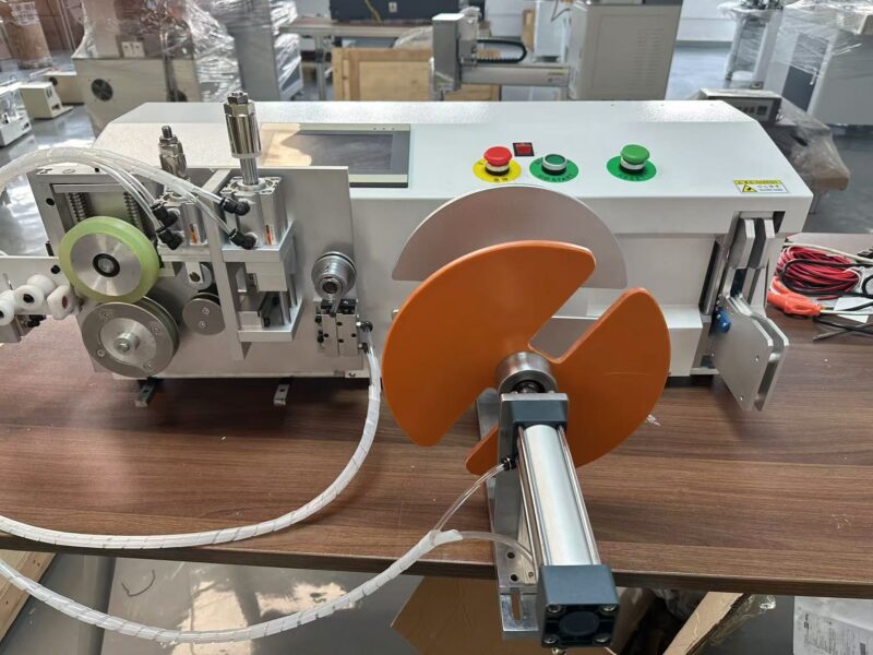 Automatic Desktop Cut-to-Length Cable Coiling and Tying Machine