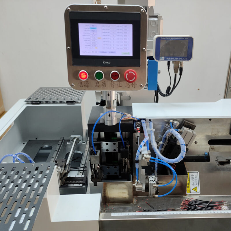 3-wire one end crimping one end tining machine for round 2-core cable