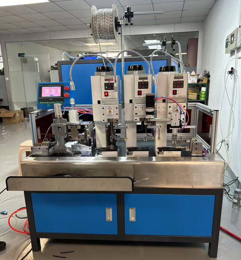 Semi Automatic Multi Core Wire Stripping Crimping Machine for 0.5-6mm² | Different Terminal & Lengths on 3-Core Wire