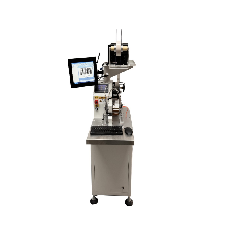 Semi-automatic Winding Labeling Machine High Precision Wire Circular Labeling Machine